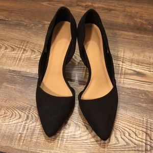 Old Navy Suede Black D’orsay Heels